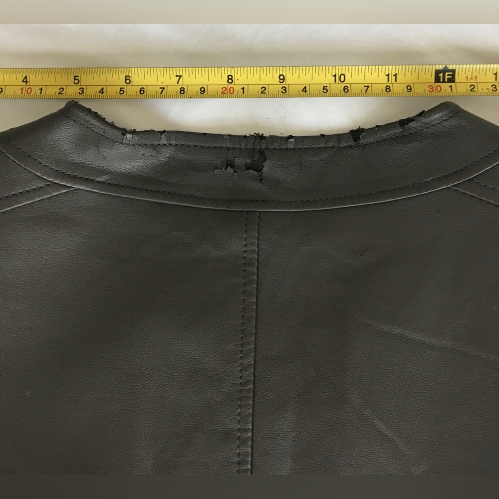 Revues gray faux leather short jacket. - Picture 13 of 13